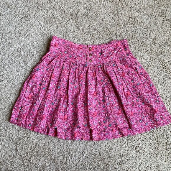 Vintage AE Pink Floral Printed American Eagle mini ruffle skirt. Size small‎ - Picture 1 of 6